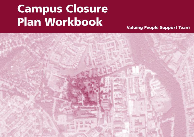 Image showing cover Campus Closure Plan Workbook